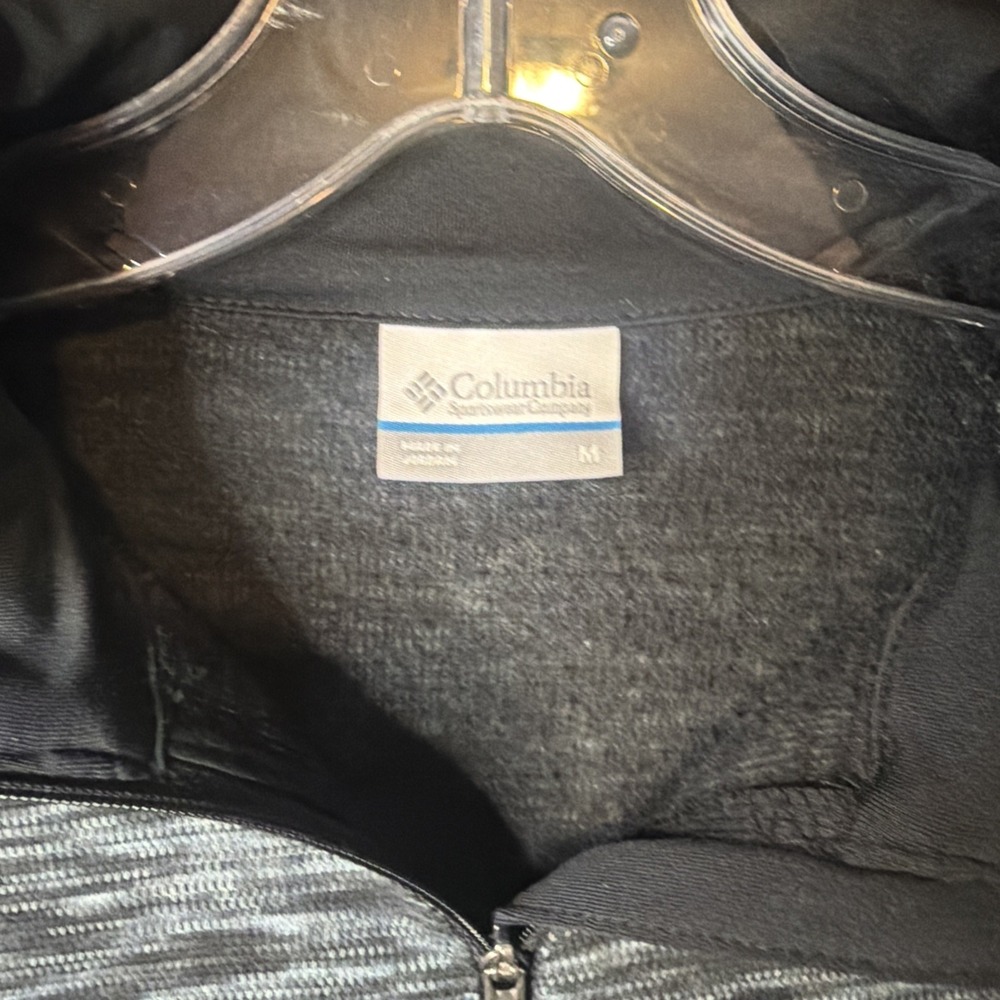 Columbia Sportswear Women's Medium 1/4 Zip Pullover Gray Black Space Dye - Picture 3 of 5